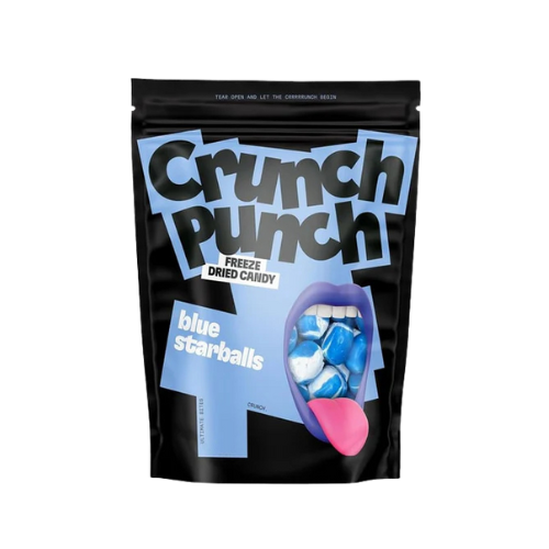 Crunch Punch freeze dried candy Blue Starballs